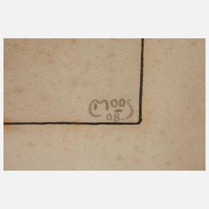 Ludwig Moos, attr., Winterlandschaft mit Birken