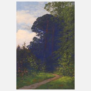 Rudolf Hellgrewe, Waldrand in der Abenddämmerung