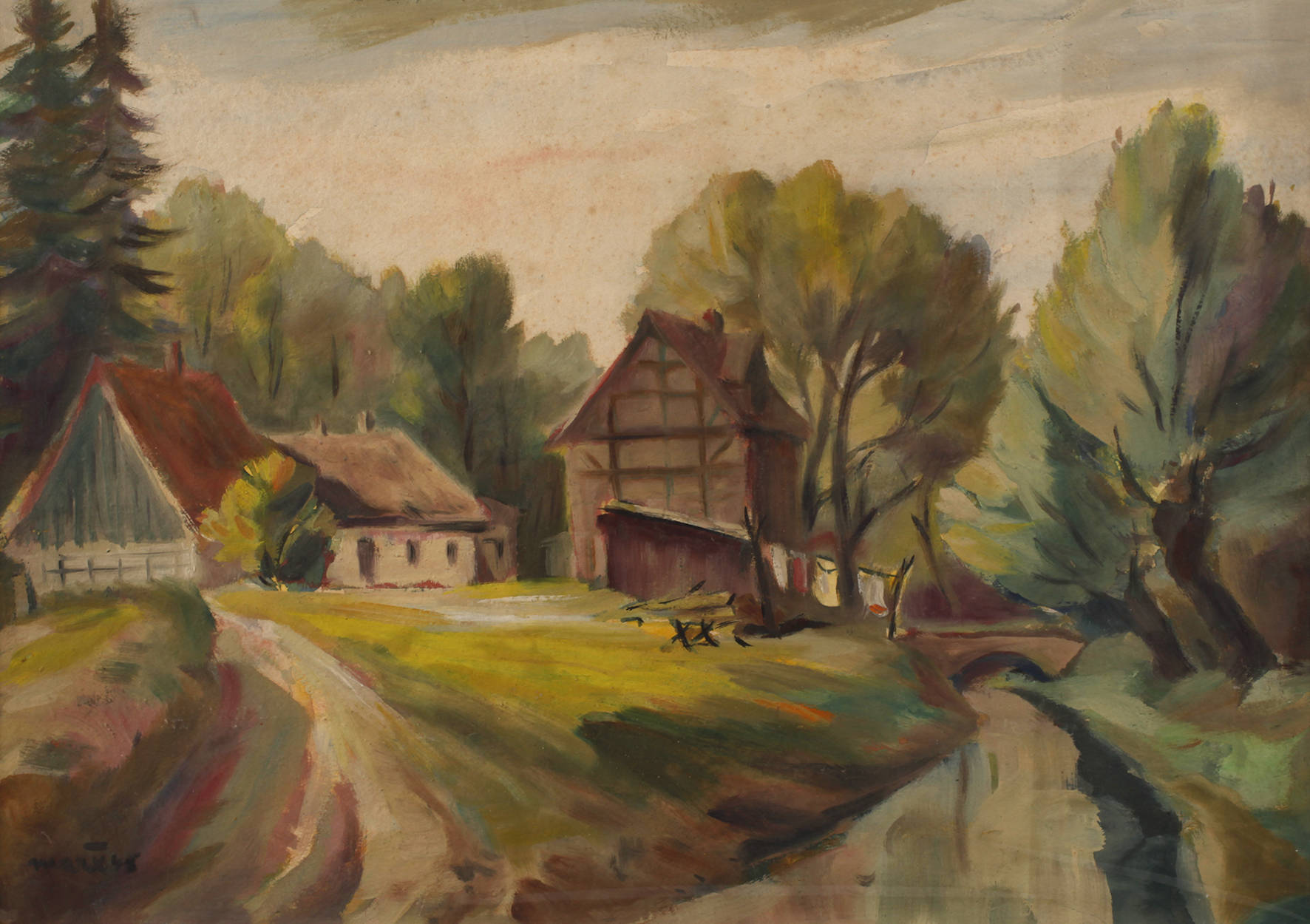 Marx, Gehöft in Sommerlandschaft