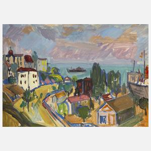 Südländische Stadt am Meer