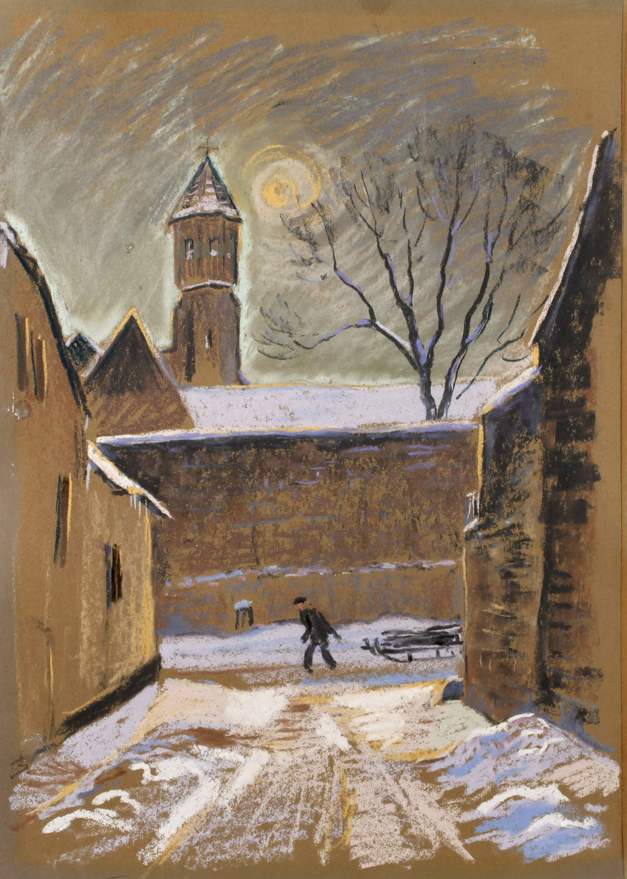 Fritz Lederle, attr., ”Wintertag”