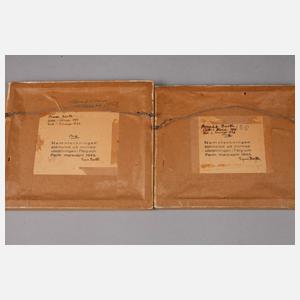 Amadé Barth, zwei miniaturhafte Stillleben