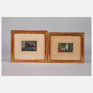 Amadé Barth, zwei miniaturhafte Stillleben