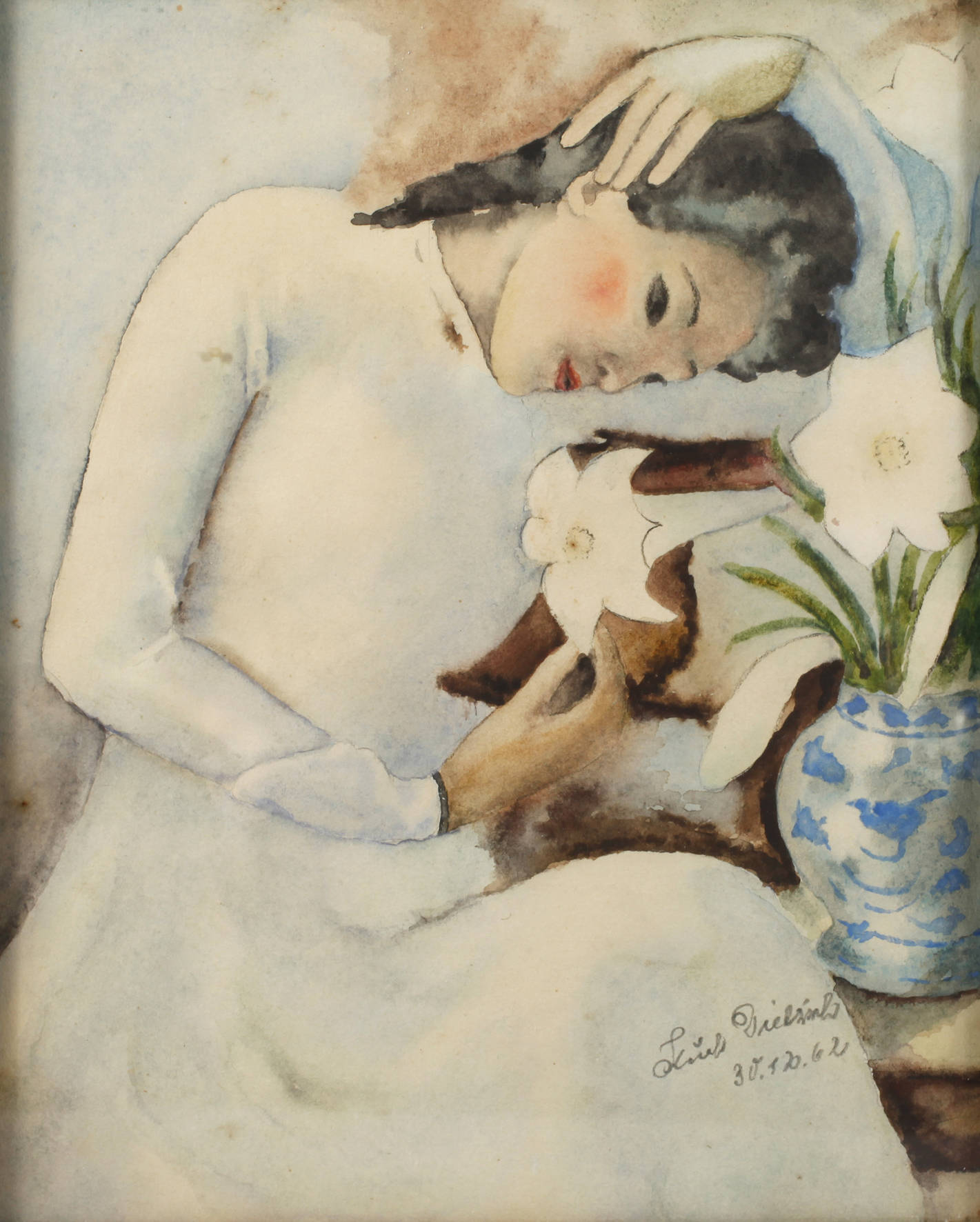 Kurt Dietzsch, Mädchen mit Amaryllis