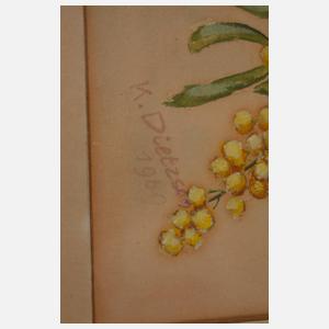 Kurt Dietzsch, vier Blumenstillleben