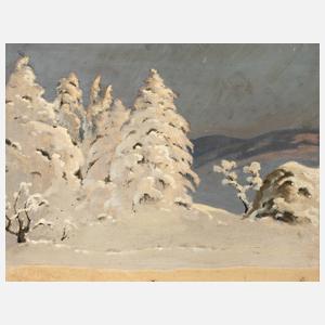 Richard Sachs, attr., Studie Winterlandschaft