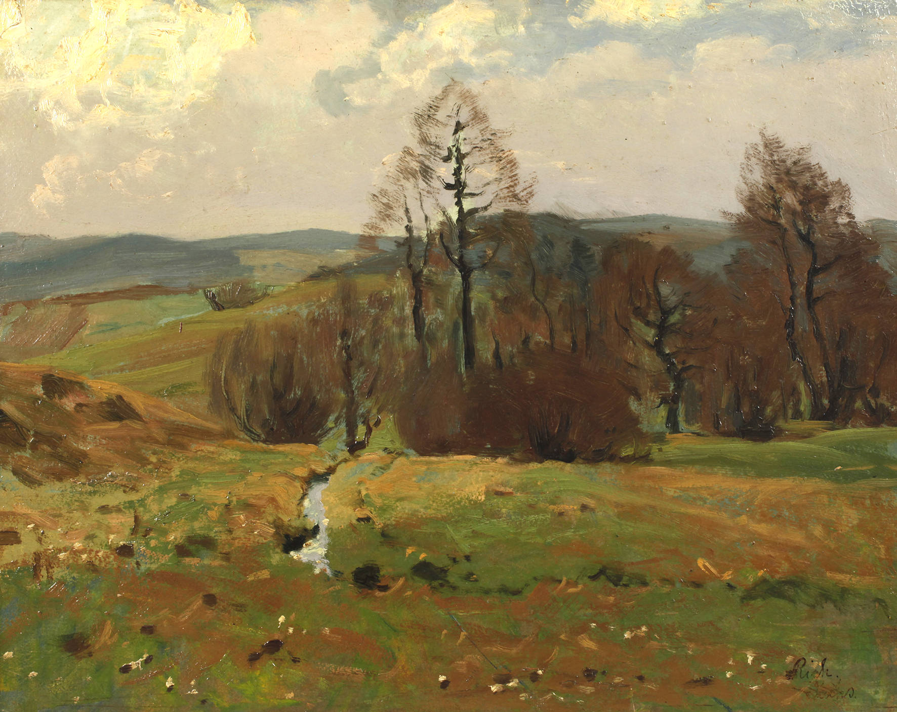 Richard Sachs, Sommerlandschaft mit Bach