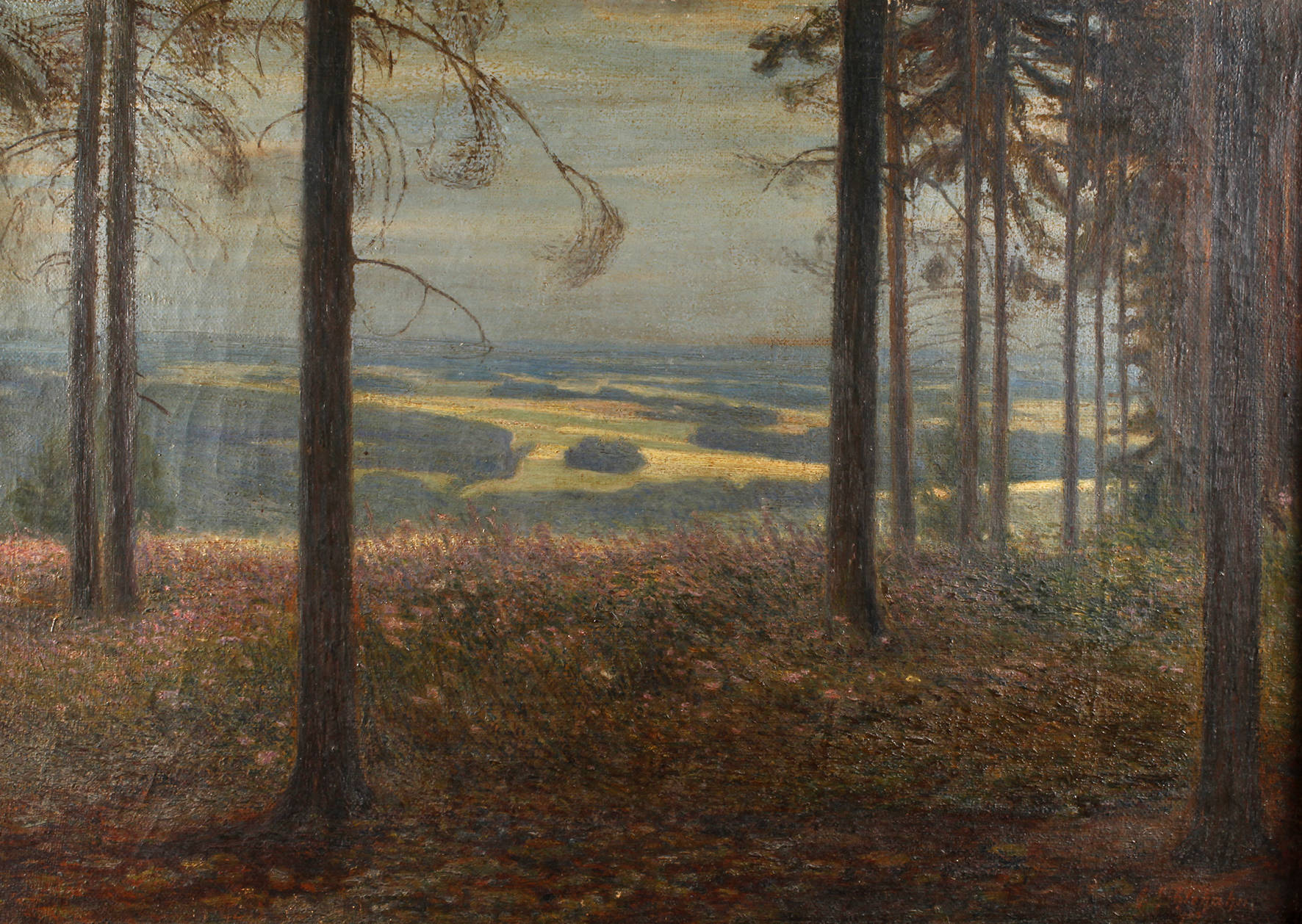 Albin Schlehahn, abendliche Vogtlandlandschaft