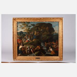 Ciro Ferri, attr., ”Moses schlägt Wasser aus dem Felsen”
