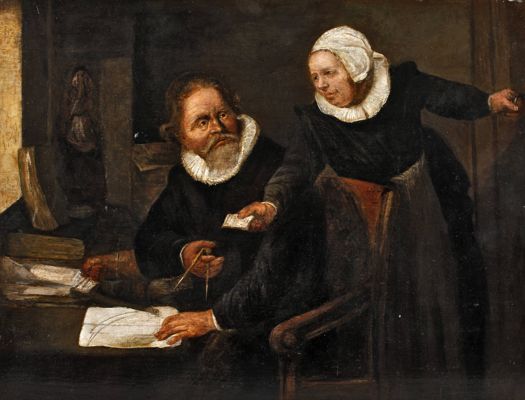 Der Schiffsbauer und seine Frau, Kopie nach Rembrandt