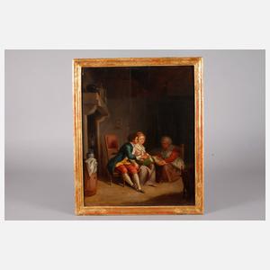 Liebespaar im Kücheninterieur