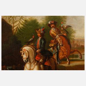 Barocke Beizjagdszene des 17./18. Jh.