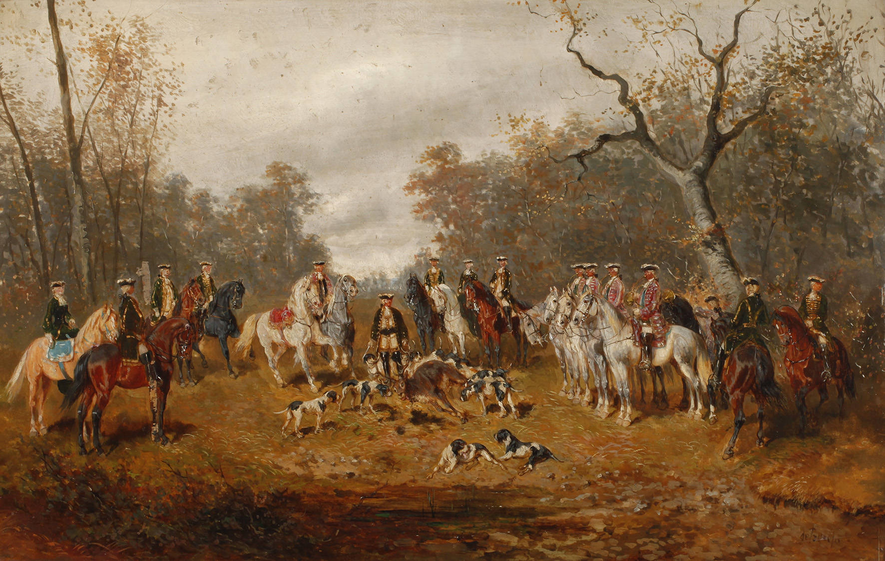 Alexander Ritter von Bensa, Parforcejagdszene