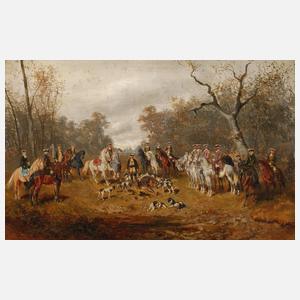 Alexander Ritter von Bensa, Parforcejagdszene