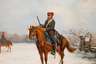Christian Sell der Jüngere, Husar in Winterlandschaft