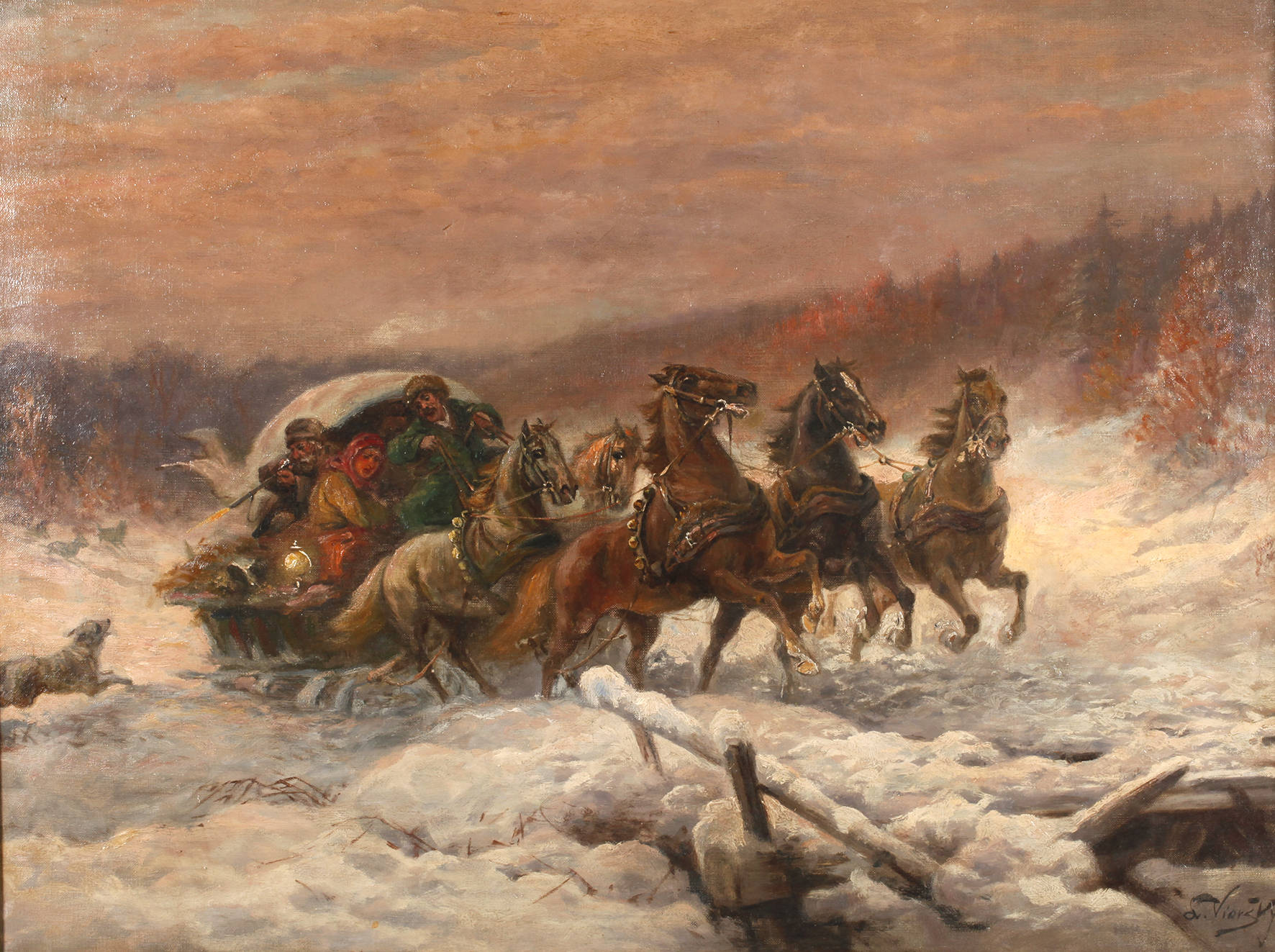 Viorsky, russische Schlittenfahrt