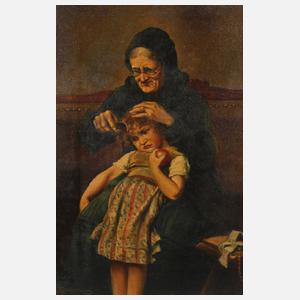 Großmutter mit schmollender Enkelin