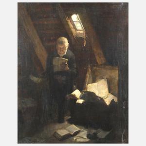 Johannes Mogk, auf dem Dachboden