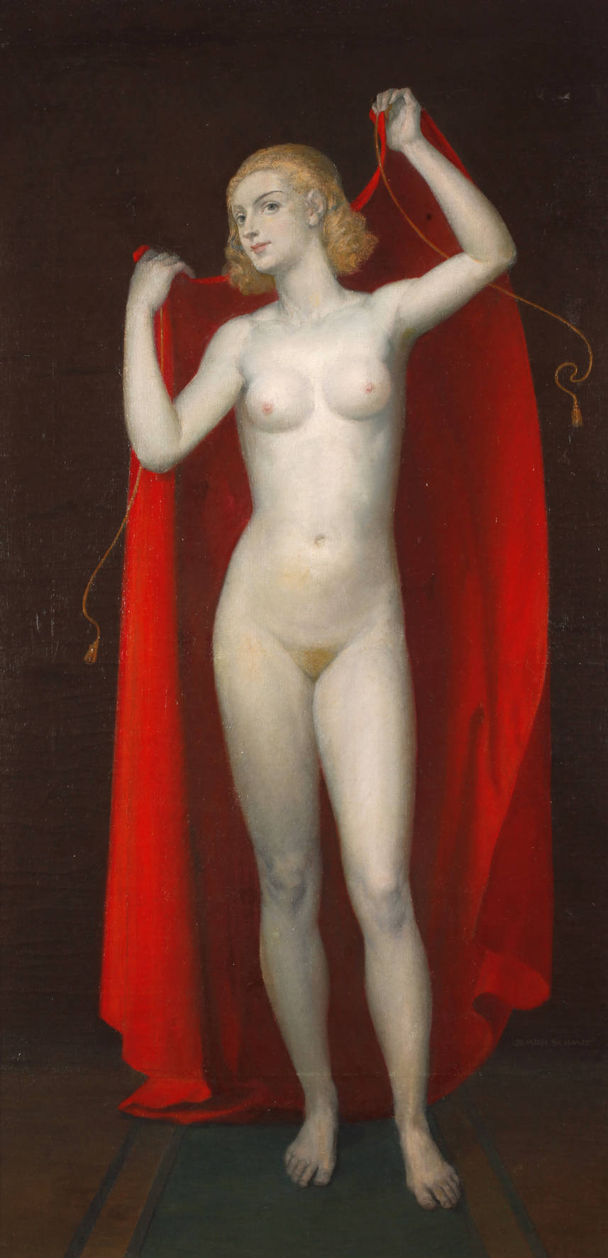 Johann Michael Schmitt, stehender Damenakt