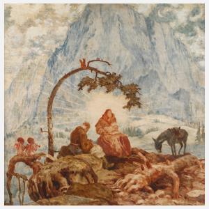 Prof. Max Frey, ”Flucht in den Bergen”