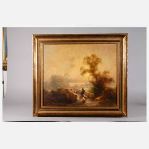 Günter Kessler, pastorale Abendlandschaft