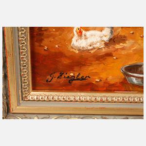 G. Ziegler, sonniger Hühnerhof