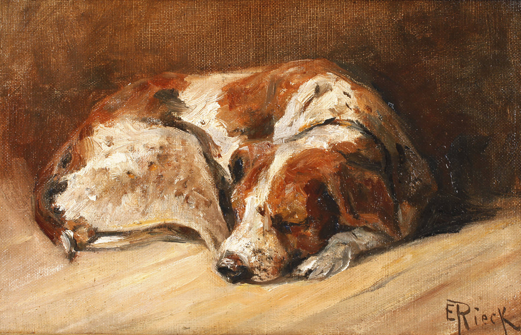 Emil Rieck, attr., Hundeportrait