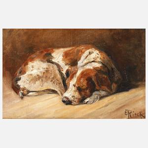 Emil Rieck, attr., Hundeportrait
