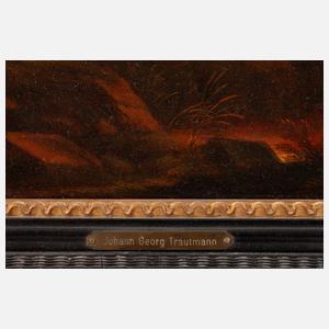 Johann Georg Trautmann, attr., nächtlicher Stadtbrand