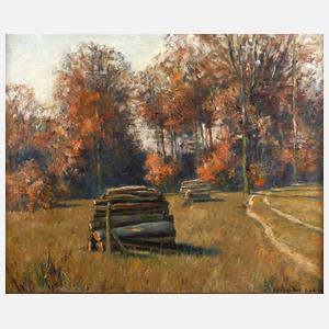 Ferdinand Barth, herbstlicher Waldrand