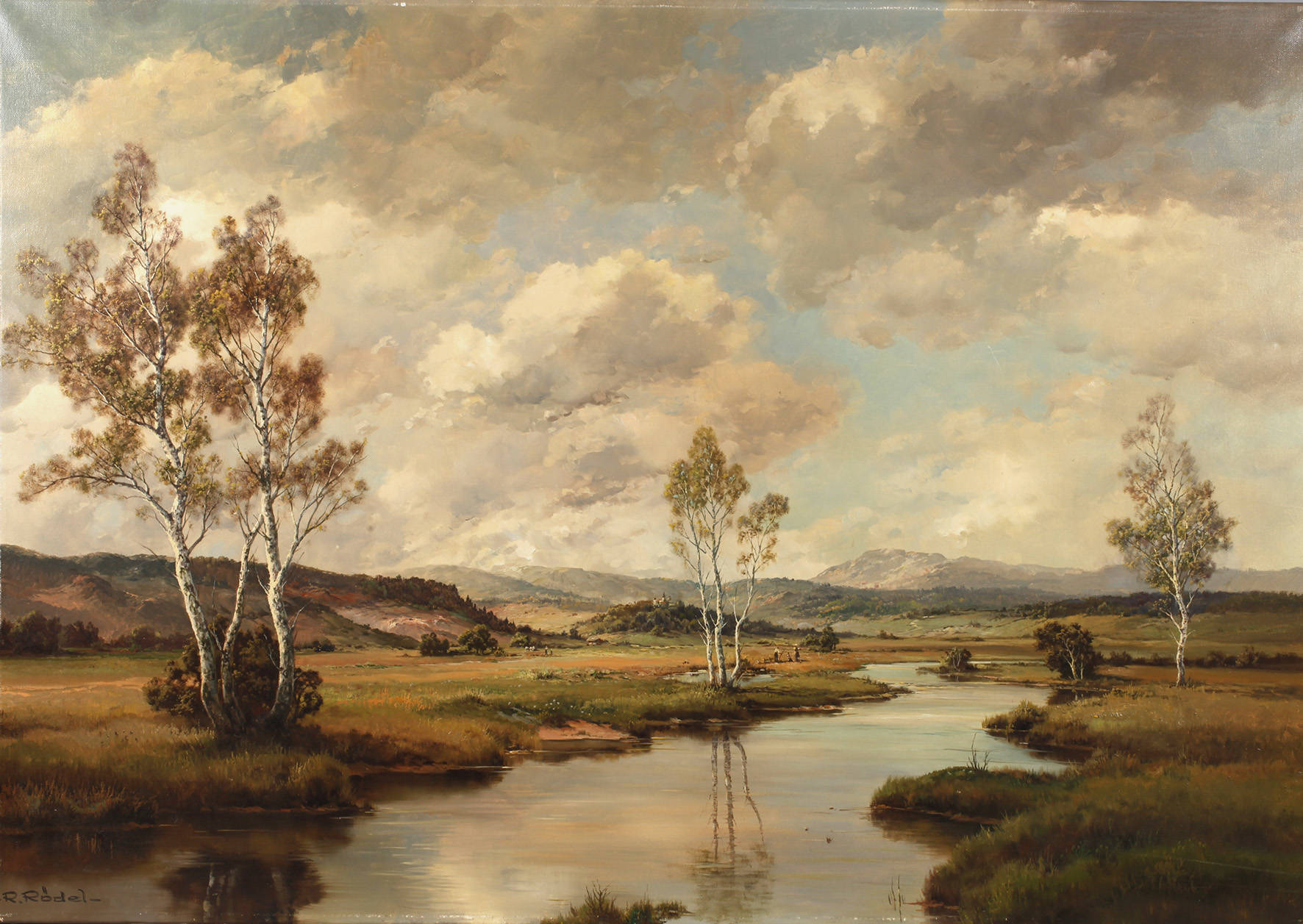 Rudolf Rödel, voralpine Flusslandschaft