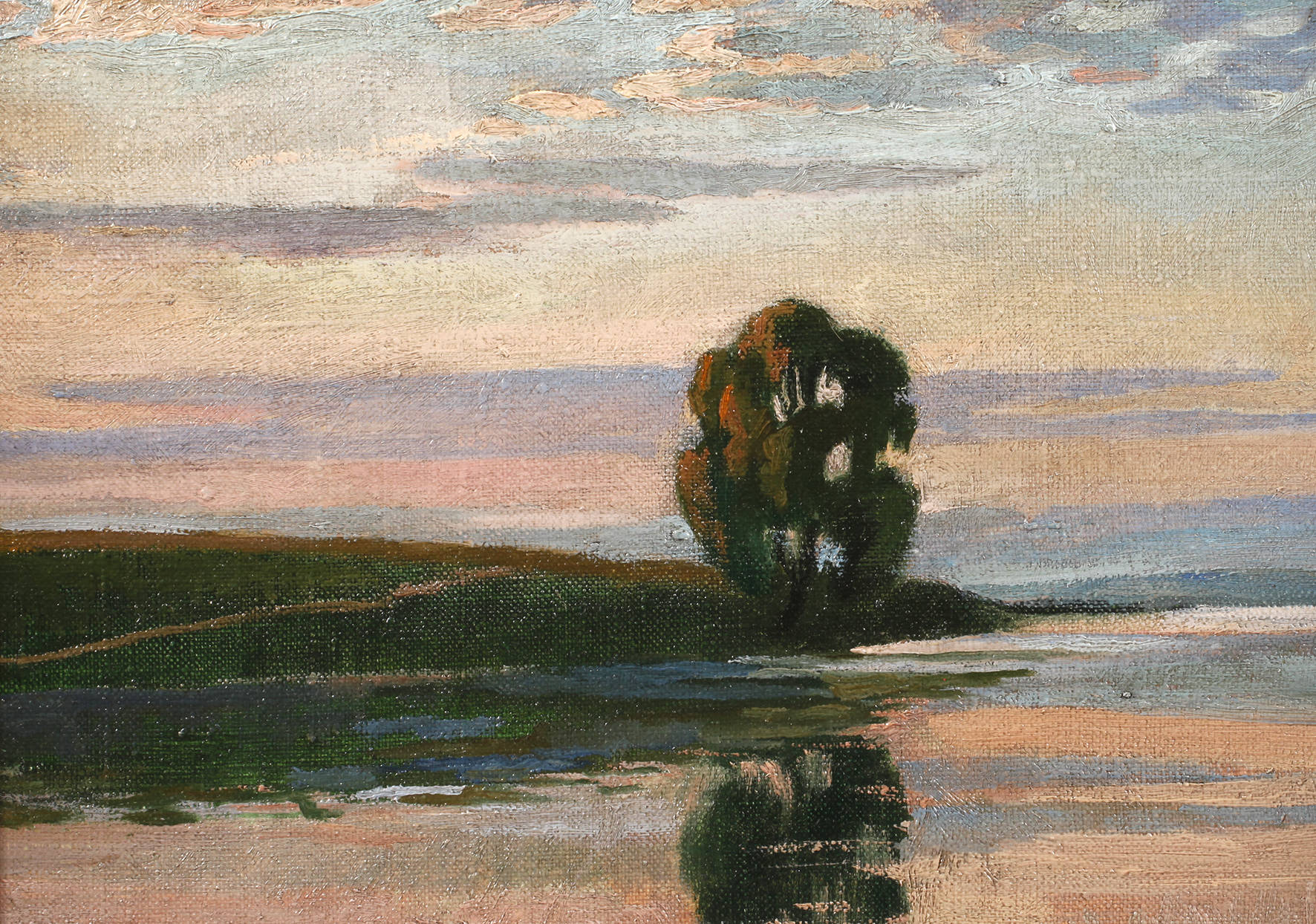 Abenddämmerung am Fluss