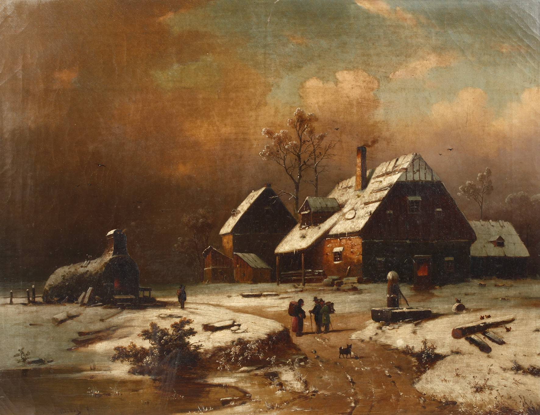 Louis Rohsal, Winterabend auf dem Land