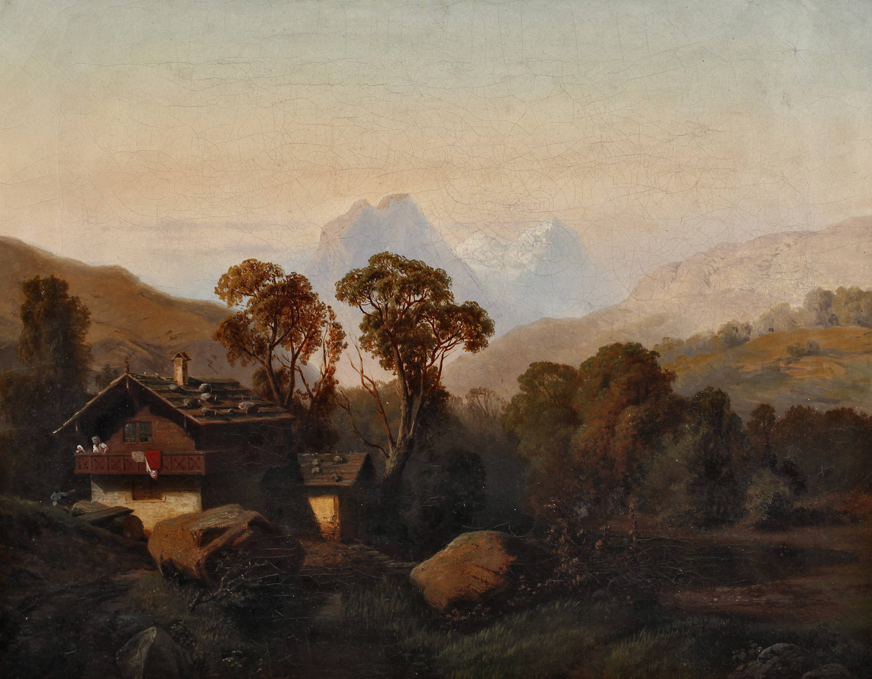 Almhütte im Gebirge