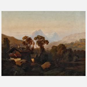 Almhütte im Gebirge