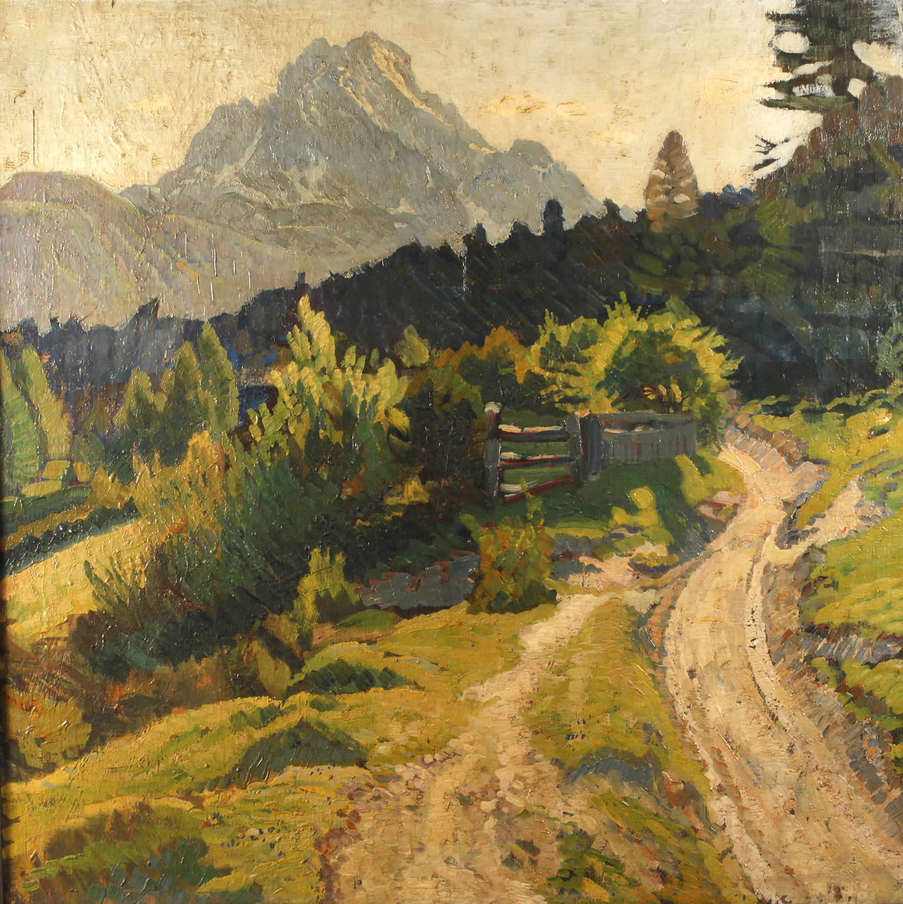 Stumpf, Wilhelm, attr., Frühling in Mittenwald