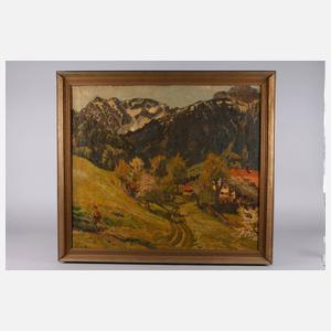 Wilhelm Stumpf, Gebirgslandschaft mit Knabe