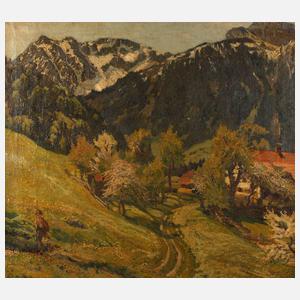 Wilhelm Stumpf, Gebirgslandschaft mit Knabe