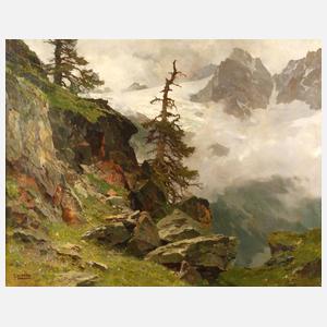 Edward Harrison Compton, sommerliche Hochgebirgslandschaft