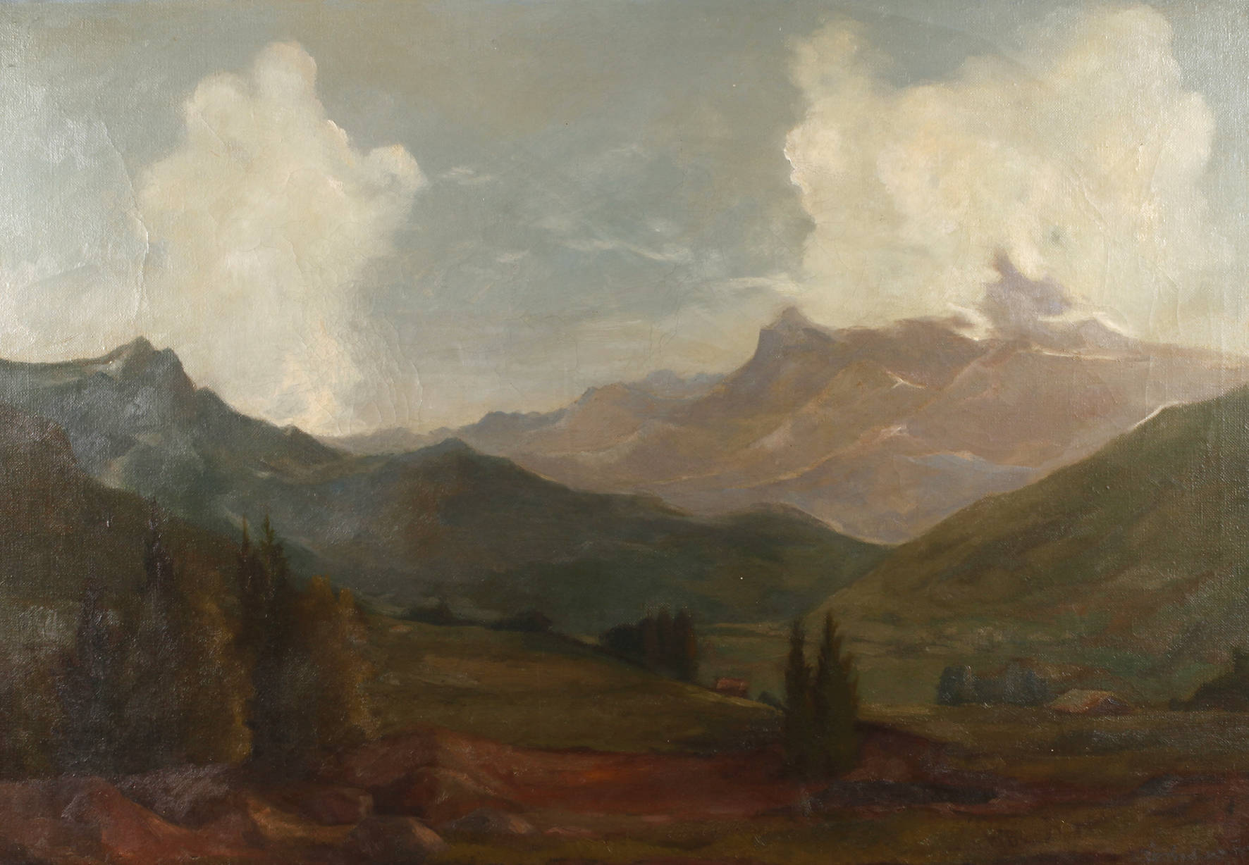 Carl Dörrbecker, sommerliche Hochgebirgslandschaft