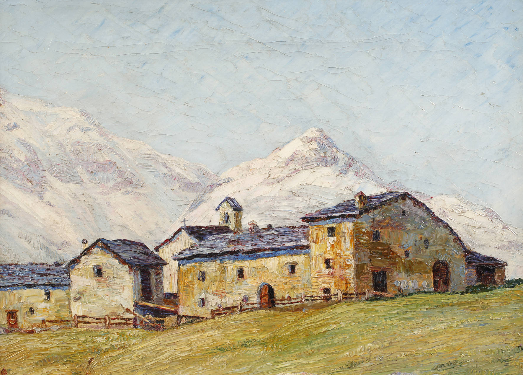 Alpenländische Dorfansicht