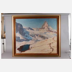 Prof. Eugen Bracht, ”Das Matterhorn in frischem Schnee”