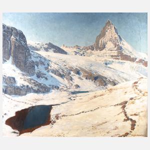 Prof. Eugen Bracht, ”Das Matterhorn in frischem Schnee”