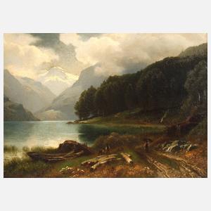August Kessler, ”Gewitterstimmung am Vierwaldstättersee”
