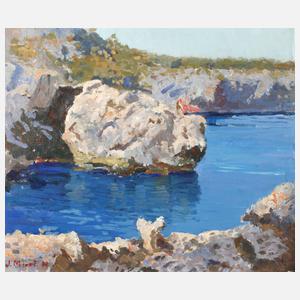 J. Miret, felsige Meeresbucht