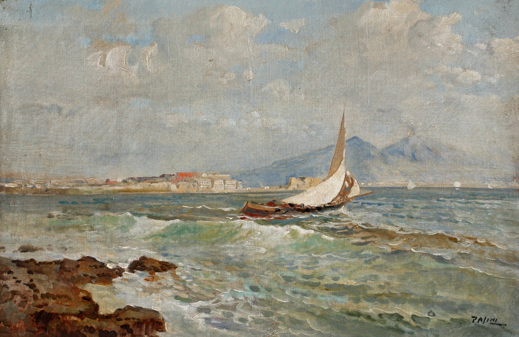 Palini, mediterrane Küstenszene