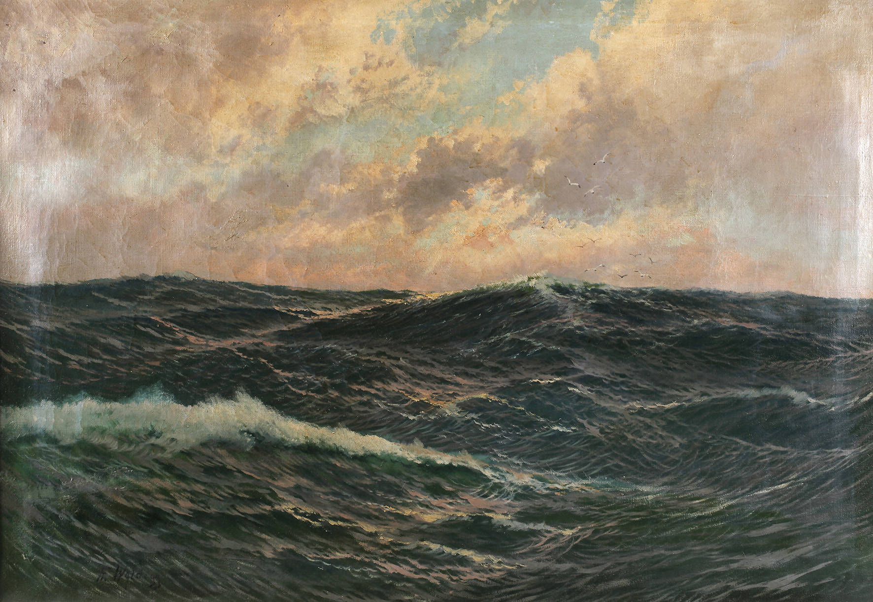 Franz Waldegg, Abendstimmung auf hoher See