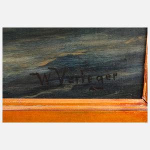 W. Verleger, Boote auf bewegter See