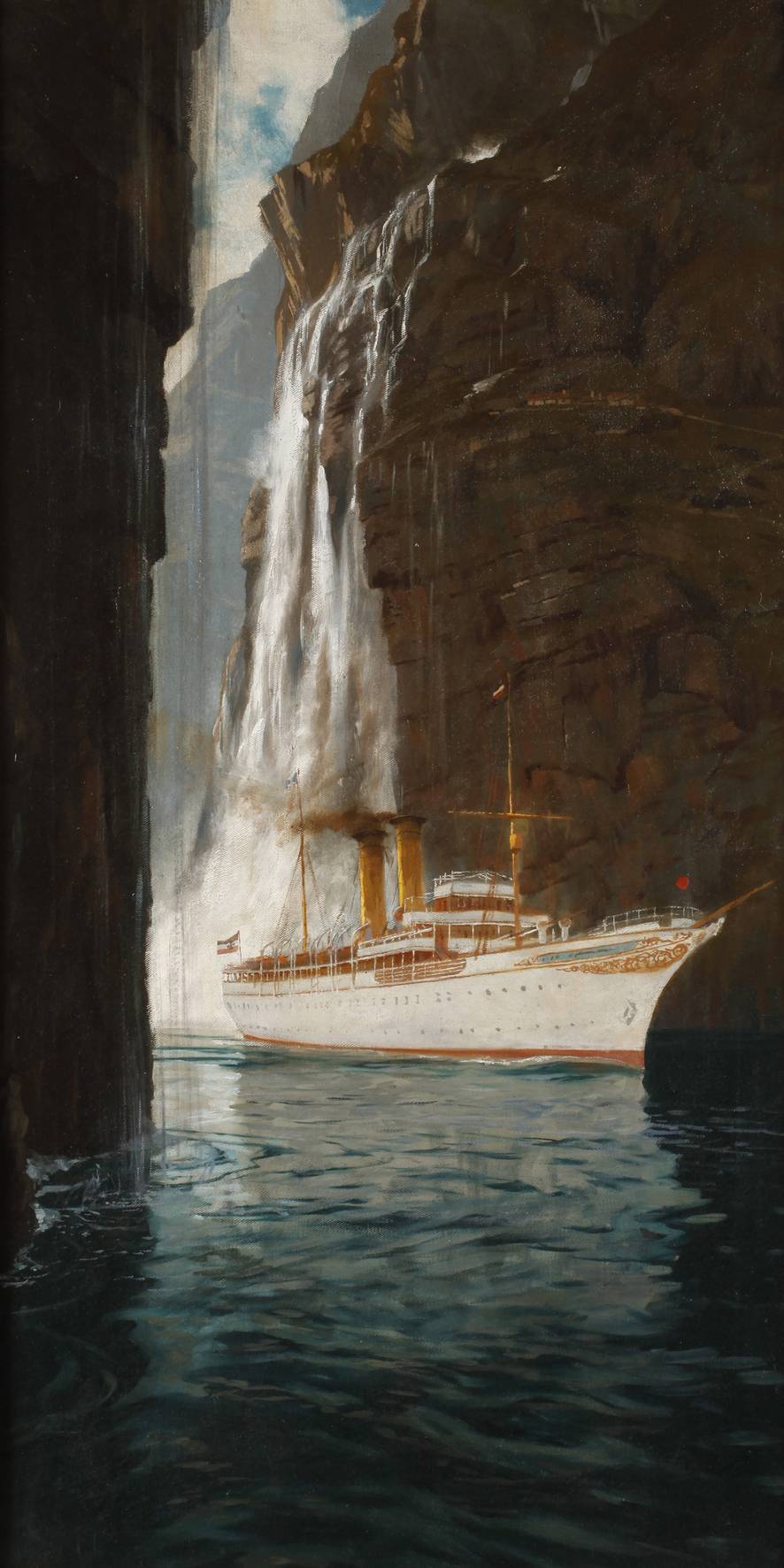 Prof. Michael Zeno Diemer, Dampfschiff im Fjord