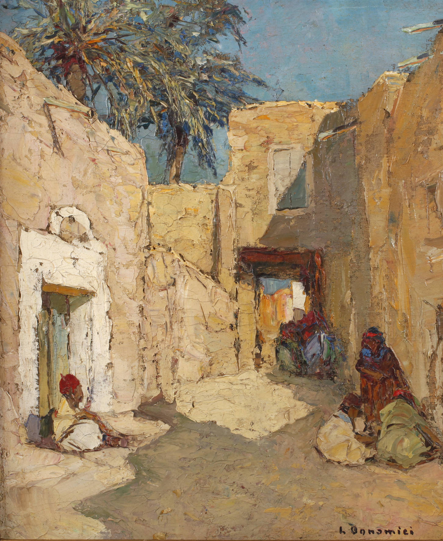 Louis Bonamici, orientalische Straßenszene